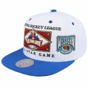 Mitchell&Ness - NHL Vit snapback Keps - All-star Vintage White/Blue Snapback @ Hatstore