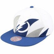 Mitchell&Ness - NHL Vit snapback Keps - Tampa Bay Lightning Vintage Sharktooth White/Blue Snapback @ Hatstore