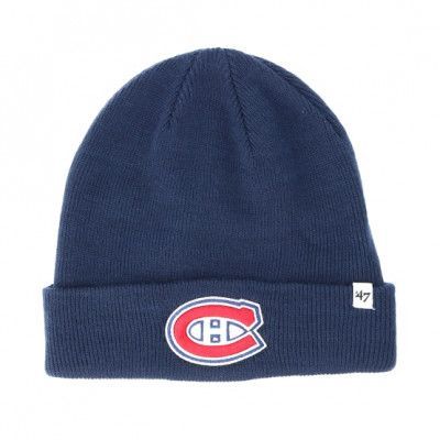 47 Brand - NHL Blå cuff Beanie - Montreal Canadiens Raised Knit Light Navy Cuff @ Hatstore