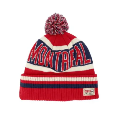 CCM - NHL Röd pom Beanie - Montreal Canadiens Fleeced Knit Ad Red Pom @ Hatstore