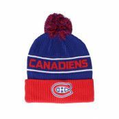 Fanatics - NHL Blå pom Beanie - Montreal Canadiens Authentic Pro Locker Room Blue/Red Pom @ Hatstore