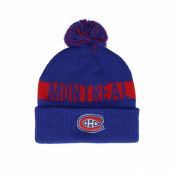 Fanatics - NHL Blå pom Beanie - Montreal Canadiens Beanie Navy/Cardinal Pom @ Hatstore