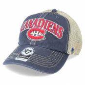 47 Brand - NHL Blå trucker Keps - Montreal Canadiens Tuscaloosa Clean Up Dad Cap Vintage Navy/Beige Trucker @ Hatstore