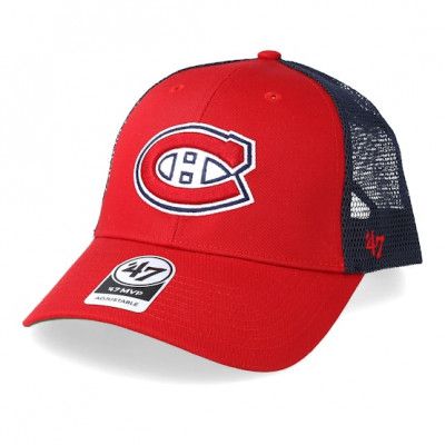 47 Brand - NHL Röd trucker Keps - Montreal Canadiens Branson 47 Mvp Mesh Red/Navy Trucker @ Hatstore