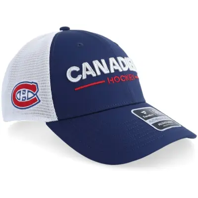 Fanatics - NHL Blå trucker Keps - Montreal Canadiens Auth Pro A Mesh Navy/White Trucker @ Hatstore