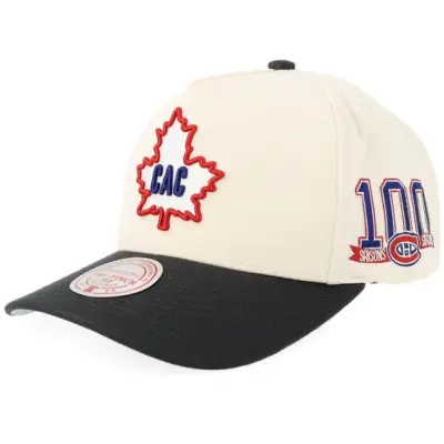 Mitchell&Ness - NHL Beige adjustable Keps - Hatstore Exclusive x Montreal Canadiens Mascot Pro Crown Chrome/Black A-frame Adjustable @ Hatstore