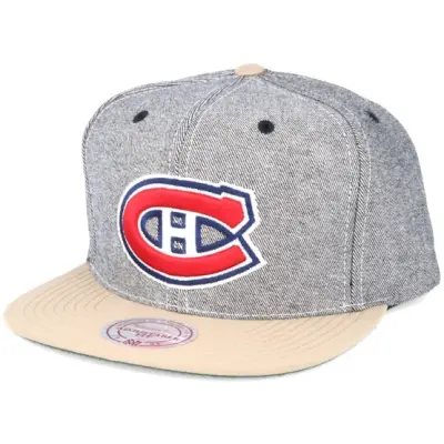 Mitchell&Ness - NHL Grå snapback Keps - Montreal Canadiens Denim Khaki Snapback @ Hatstore