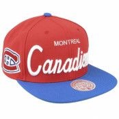 Mitchell&Ness - NHL Röd snapback Keps - Montreal Canadiens Vintage Script Red/Blue Snapback @ Hatstore