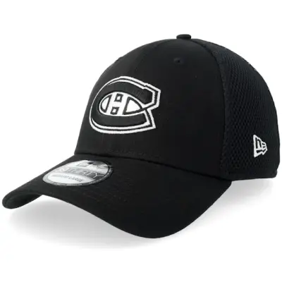 New Era - NHL Svart flexfit Keps - Montreal Canadiens 39THIRTY Eg Neo Black/White Mesh Flexfit @ Hatstore