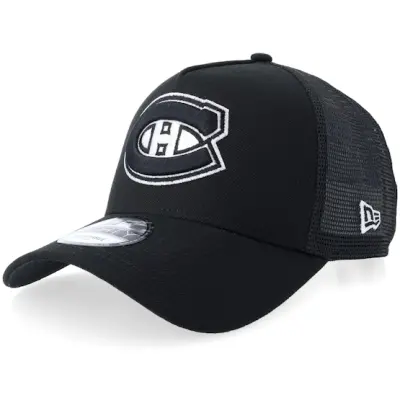 New Era - NHL Svart trucker Keps - Montreal Canadiens 9FORTY Black/White A-Frame Trucker @ Hatstore