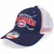 Outerstuff - NHL Blå trucker Keps - Kids Montreal Canadiens Lockup Meshback Navy/White Trucker @ Hatstore