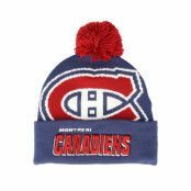 Mitchell&Ness - NHL Blå pom Beanie - Montreal Canadiens Punch Out Knit Blue Pom @ Hatstore