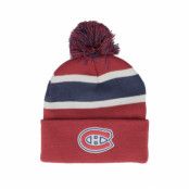 Mitchell&Ness - NHL Röd pom Beanie - Montreal Canadiens Stripe Knit Red Pom @ Hatstore