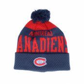 Outerstuff - NHL Blå pom Beanie - Kids Montreal Canadiens Stretchark Knit Navy/Red Pom @ Hatstore