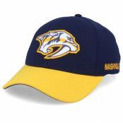 Adidas - NHL Blå flexfit Keps - Nashville Predators Coach Navy/Yellow Flexfit @ Hatstore