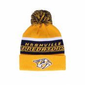 Adidas - NHL Gul pom Beanie - Nashville Predators Cuffed Knit Yellow/Black Pom @ Hatstore