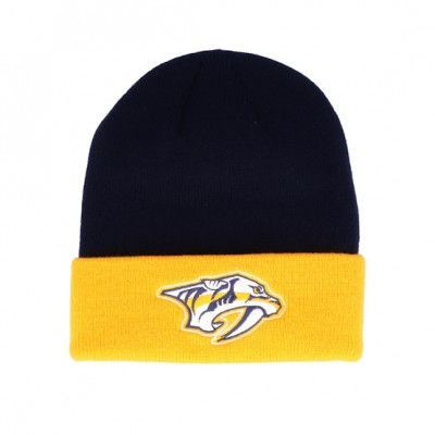 Adidas - NHL Svart cuff Beanie - Nashville Predators Cuffed Black/Yellow Cuff @ Hatstore