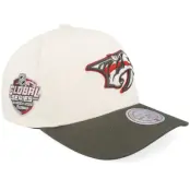 Mitchell&Ness - NHL Beige adjustable Keps - Hatstore Exclusive x Nashville Predators Global Series Sand/Brown A-frame Adjustable @ Hatstore