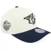 Mitchell&Ness - NHL Svart adjustable Keps - Hatstore Exclusive x Nashville Predators Global Series Sand/Navy A-frame Adjustable @ Hatstore