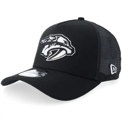 New Era - NHL Svart trucker Keps - Nashville Predators 9FORTY Black/White A-frame Trucker @ Hatstore