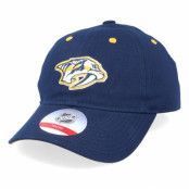 Outerstuff - NHL Blå unconstructed Keps - Kids Nashville Predators Team Slouch Navy Dad Cap @ Hatstore