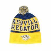 Outerstuff - NHL Gul pom Beanie - Kids Nashville Predators Puck Pattern Cuffed Yellow Pom @ Hatstore