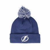 Adidas - NHL Blå pom Beanie - Tampa Bay Lightning NHL Cuffed Beanie Dark Blue Pom @ Hatstore