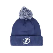 Adidas - NHL Blå pom Beanie - Tampa Bay Lightning NHL Cuffed Beanie Dark Blue Pom @ Hatstore