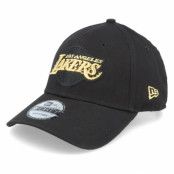 New Era - NHL Svart adjustable Keps - Los Angeles Lakers Metallic 9FORTY Black Adjustable @ Hatstore