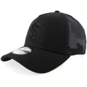 New Era - NHL Svart trucker Keps - Hatstore Exclusive x Seattle Kraken 9FORTY Black A-frame Trucker @ Hatstore