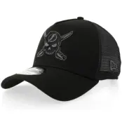 New Era - NHL Svart trucker Keps - Hatstore Exclusive x Tampa Bay Lightning 9FORTY Black/Metallic A-Frame Trucker @ Hatstore