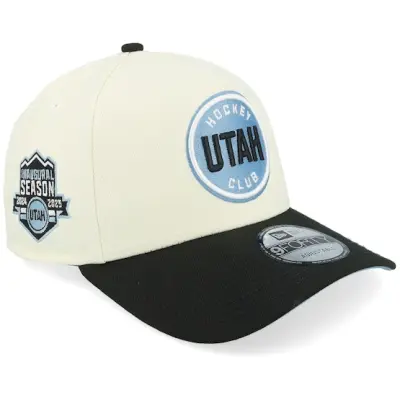 New Era - NHL Vit adjustable Keps - Utah Jazz 9FORTY NHL Inaugural 24-25 Chome/Black A-Frame Adjustable @ Hatstore