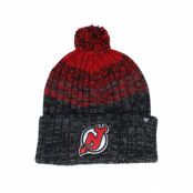 47 Brand - NHL Svart pom Beanie - New Jersey Devils Cascade 47 Cuff  Beanie Black/Red Pom @ Hatstore