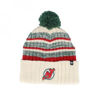 47 Brand - NHL Vit pom Beanie - New Jersey Devils NHL Tavern 47 Knit Natural Pom @ Hatstore