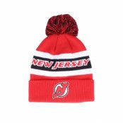 Adidas - NHL Röd pom Beanie - New Jersey Devils Cuffed Knit Red/Black Pom @ Hatstore