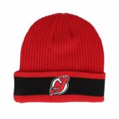 Fanatics - NHL Röd cuff Beanie - New Jersey Devils Beanie Red/Black Cuff @ Hatstore