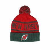 Fanatics - NHL Röd pom Beanie - New Jersey Devils Beanie Red/Kelly Green Pom @ Hatstore