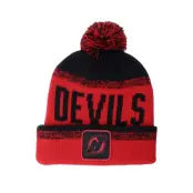 Fanatics - NHL Röd pom Beanie - New Jersey Devils Thrive Red/Black Pom @ Hatstore