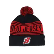 Fanatics - NHL Svart pom Beanie - New Jersey Devils Black/Red Pom @ Hatstore