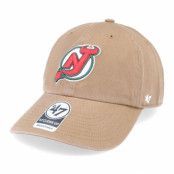 47 Brand - NHL Beige unconstructed Keps - Hatstore Exclusive x New Jersey Devils Clean Up Vintage Camel Dad Cap @ Hatstore