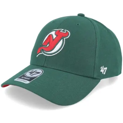 47 Brand - NHL Grön adjustable Keps - New Jersey Devils NHL Ballpark Mvp Dark Green Adjustable @ Hatstore