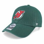 47 Brand - NHL Grön unconstructed Keps - New Jersey Devils NHL Clean Up Dark Green Dad Cap @ Hatstore