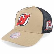 Mitchell&Ness - NHL Beige trucker Keps - Hatstore Exclusive x New Jersey Devils Archaeo Tan/Black Trucker @ Hatstore