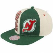 Mitchell&Ness - NHL Grön snapback Keps - New Jersey Devils Pop Panel Off White/Green Snapback @ Hatstore