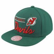 Mitchell&Ness - NHL Grön snapback Keps - New Jersey Devils Retro Lock Up Green Snapback @ Hatstore