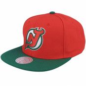 Mitchell&Ness - NHL Röd snapback Keps - New Jersey Devils Team 2 Tone 2.0 Red/Green Snapback @ Hatstore