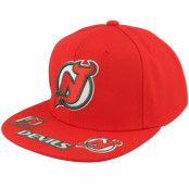 Mitchell&Ness - NHL Röd snapback Keps - New Jersey Devils Vintage Hat Trick Red Snapback @ Hatstore