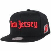 Mitchell&Ness - NHL Svart snapback Keps - New Jersey Devils Gothic City Black Snapback @ Hatstore