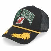 Mitchell&Ness - NHL Svart trucker Keps - New Jersey Devils Gold Leaf Vintage Trucker @ Hatstore