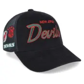 Mitchell&Ness - NHL Svart trucker Keps - New Jersey Devils Times Up Vintage Black Trucker @ Hatstore